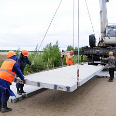 Укладка дорожных плит